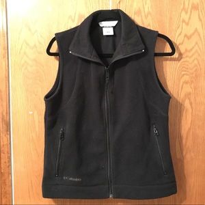 Columbia Black Zip Front Fleece Vest